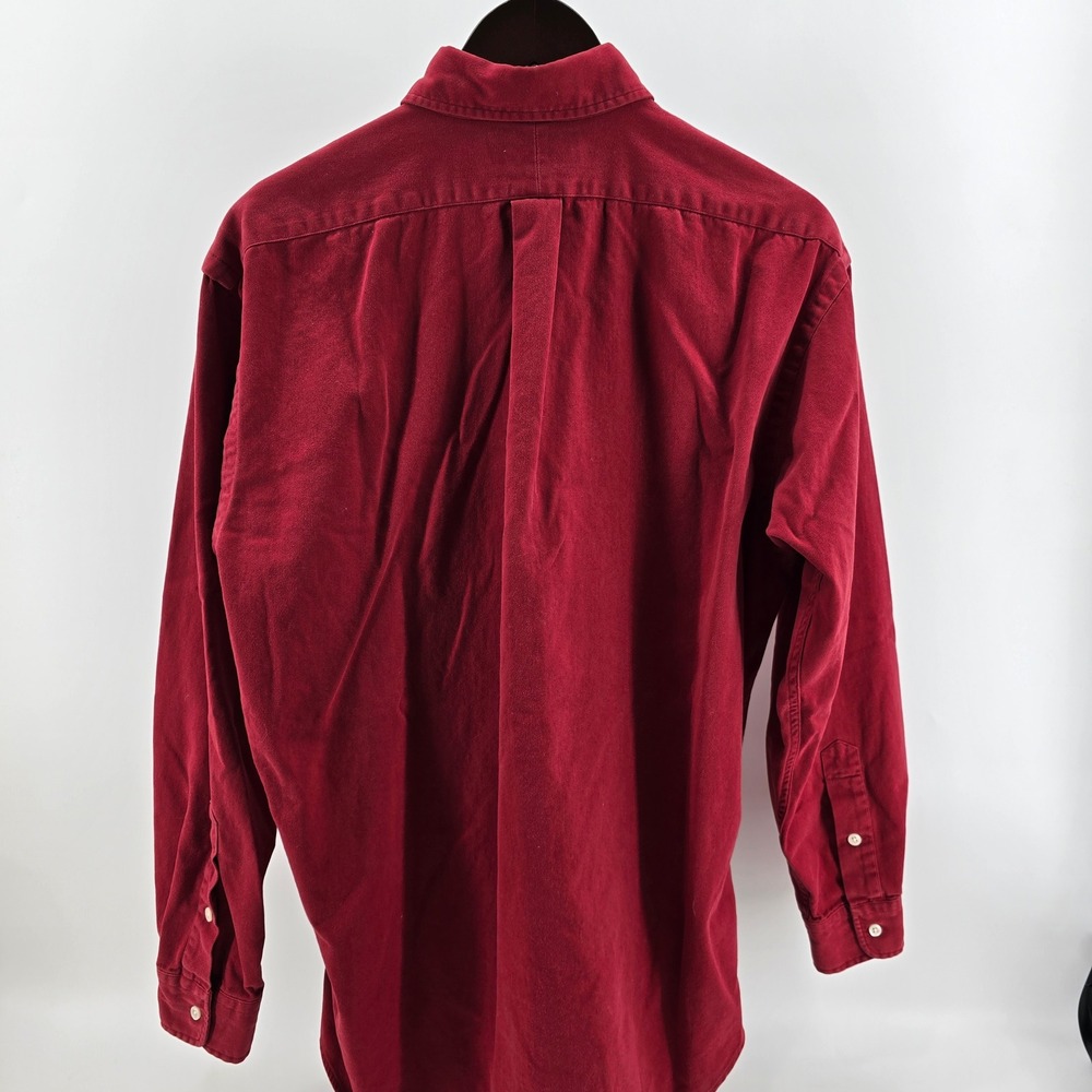 Polo Ralph Lauren Blake Button Down Shirt Mens Cotton Twill Red Medium - Picture 3 of 7